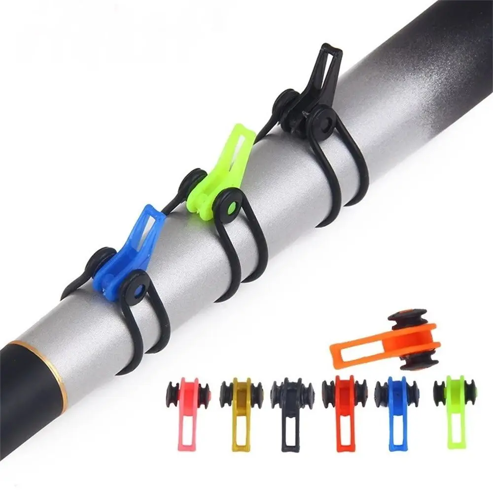 10 Colors Fishing Hook Secure Keep Portable Plastic Rubber For Fishing Rod Tool Angling Supply Fish Tackle Accessory Bait Holder