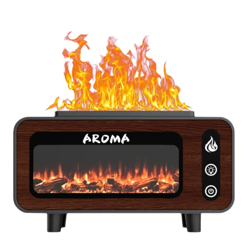 AC39-Flame موزع الزيوت العطرية 7 لون اللهب ناشر رائحة بدون ماء أجهزة ترطيب تلقائية لغرفة النوم واليوجا وصالة الألعاب الرياضية