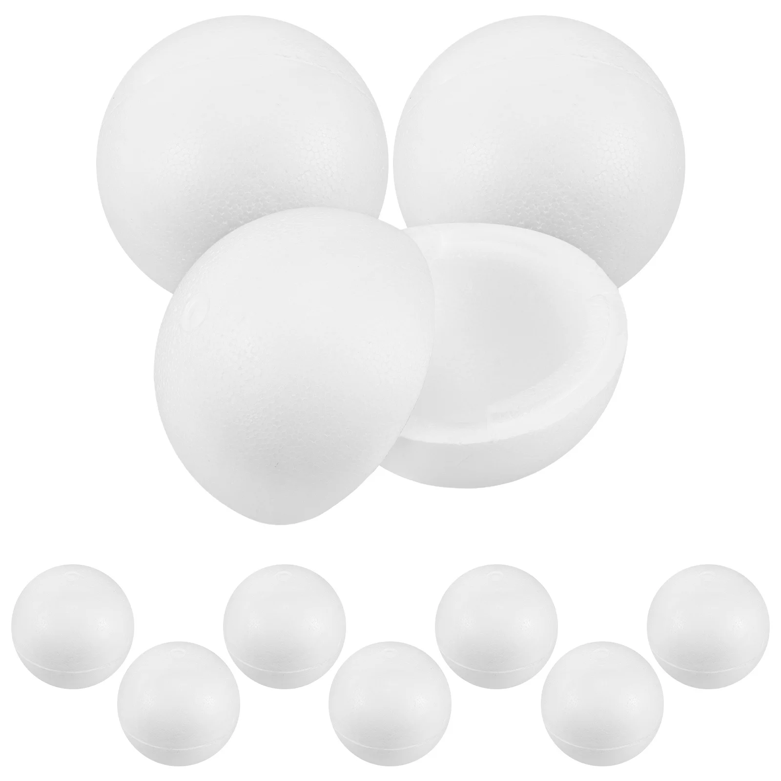 

6Pcs White Hollow Polystyrene Foam Semispheres Lightweight Smooth Surface Ideal for DIY Wedding Craft Decorations Painting
