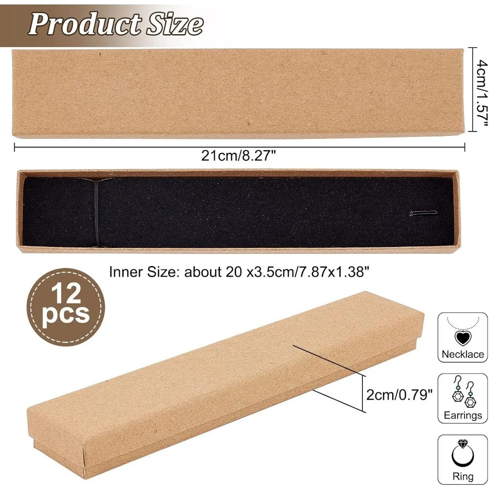 Kraft Paper Gift Boxes, 12 Pcs