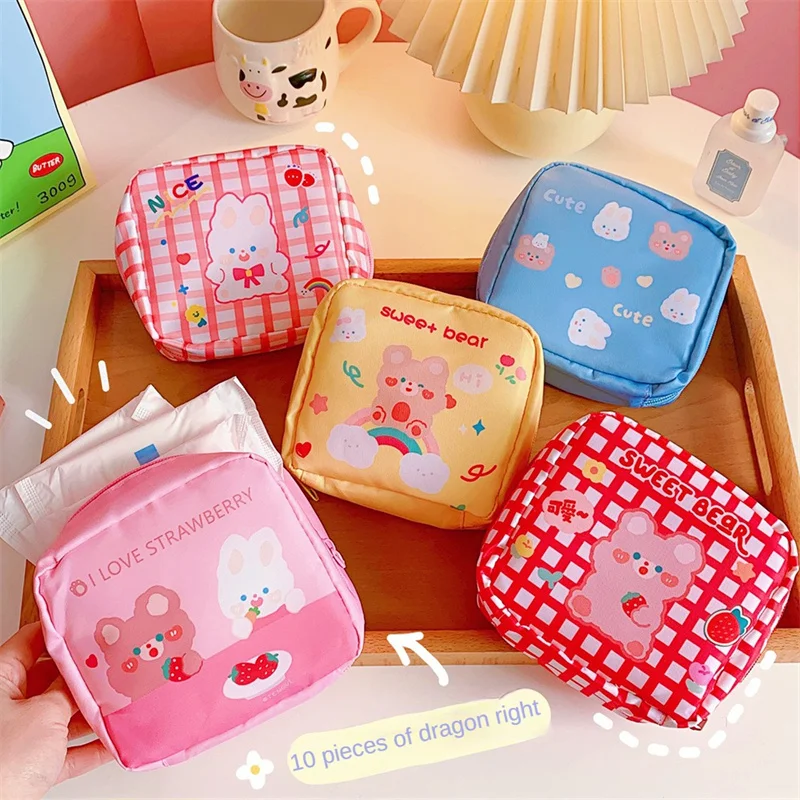 1~4PCS Napkin Bag Lovely Pocket Travel Essentials Best Seller Small Cosmetic Bag Organizer Multifunctional Storage Bag Versatile