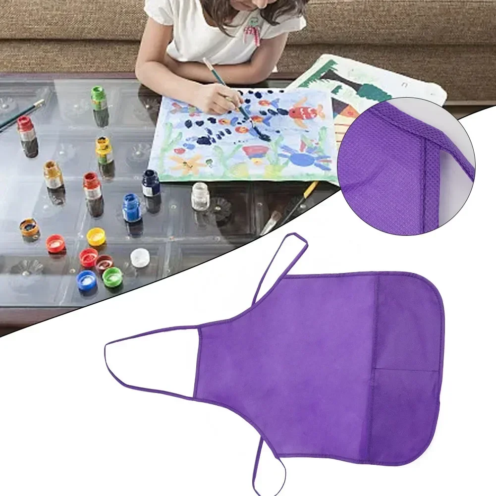 Waterproof Unisex Colorful Children Aprons Non-Woven Fabric Painting Pinafore Kids Apron For Art Painting Class