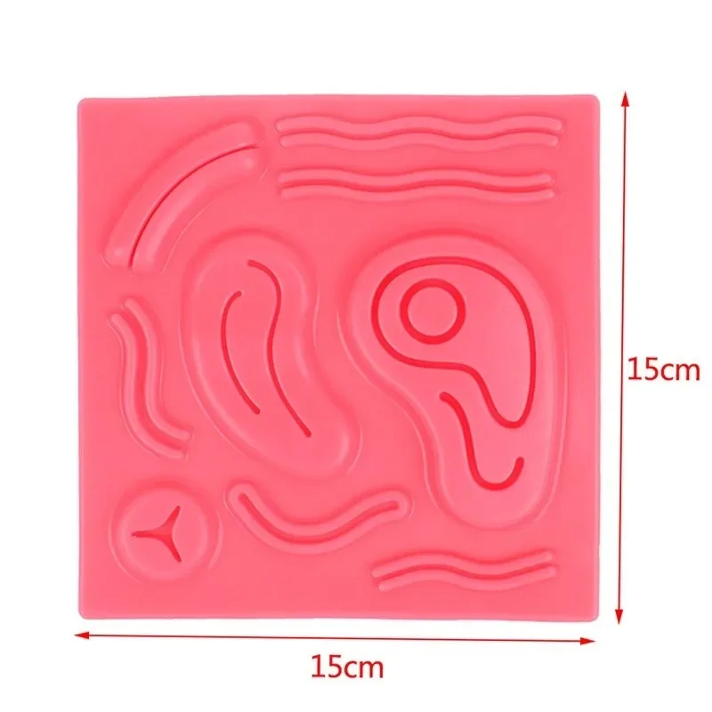 Reusable Laparoscopic 3D Skin Suture Training Pad Silicone Surgical Suture Practice Model