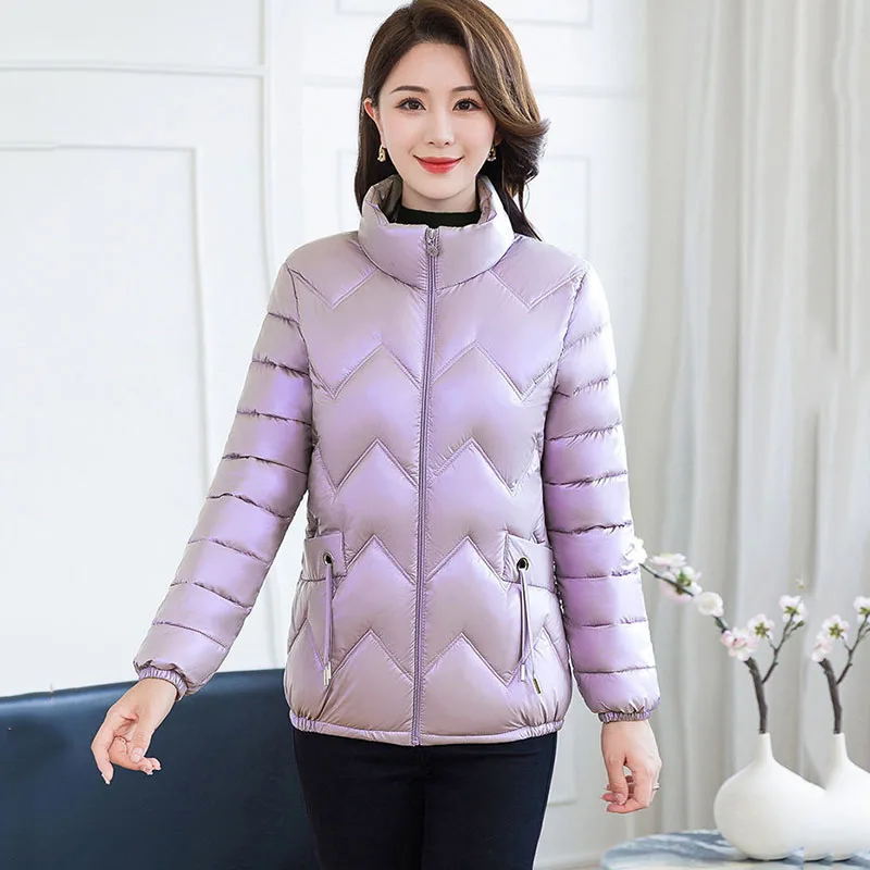 2022 Autumn And Winter New Down Padded  Stand Collar Warm Wash-free Middle-aged And Young Fashion Padded  Women5xL