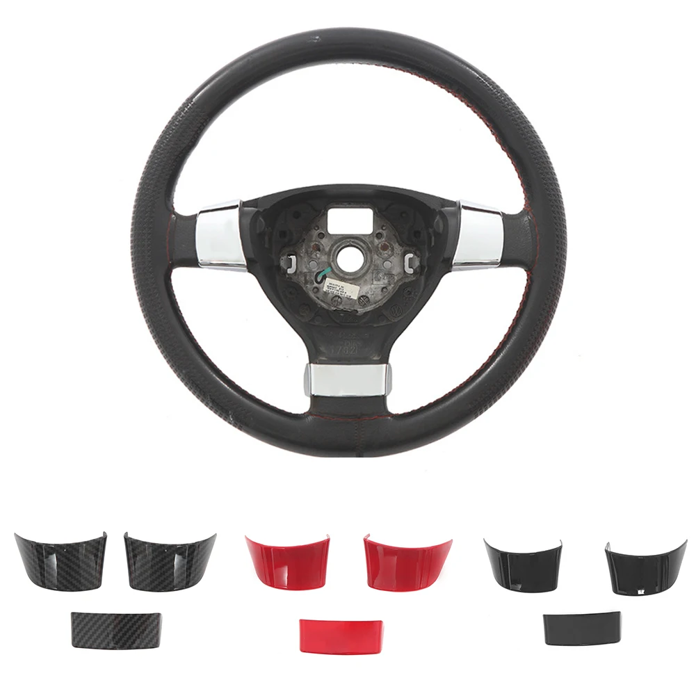 

Декоративная накладка-наклейка на руль из карбона для Volkswagen VW Golf 5 MK5 Passat B6 Jetta Tiguan 2007-2011