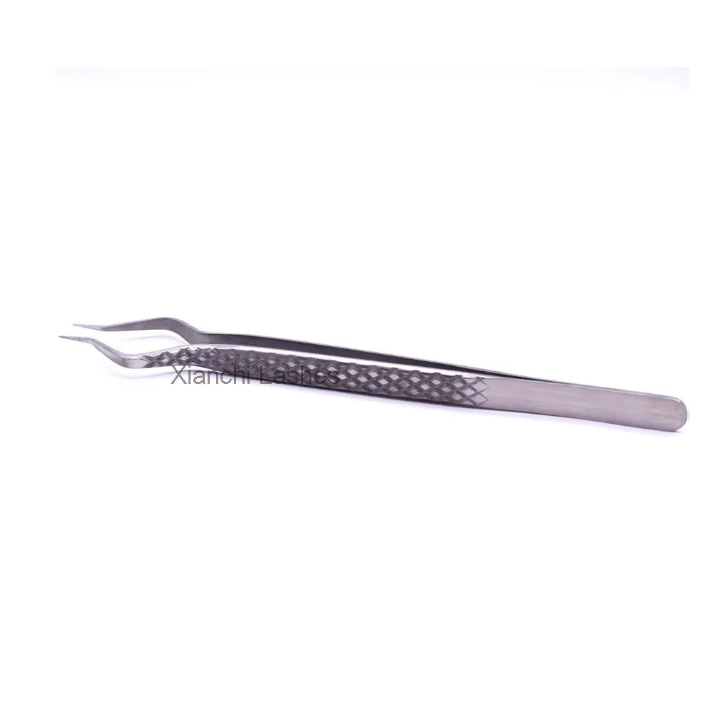 New Eyelash Isolation Tweezers with Cut Stainless Steel Lash Separator Tweezer Durable Eyelash Tweezers for Isolation Lashes