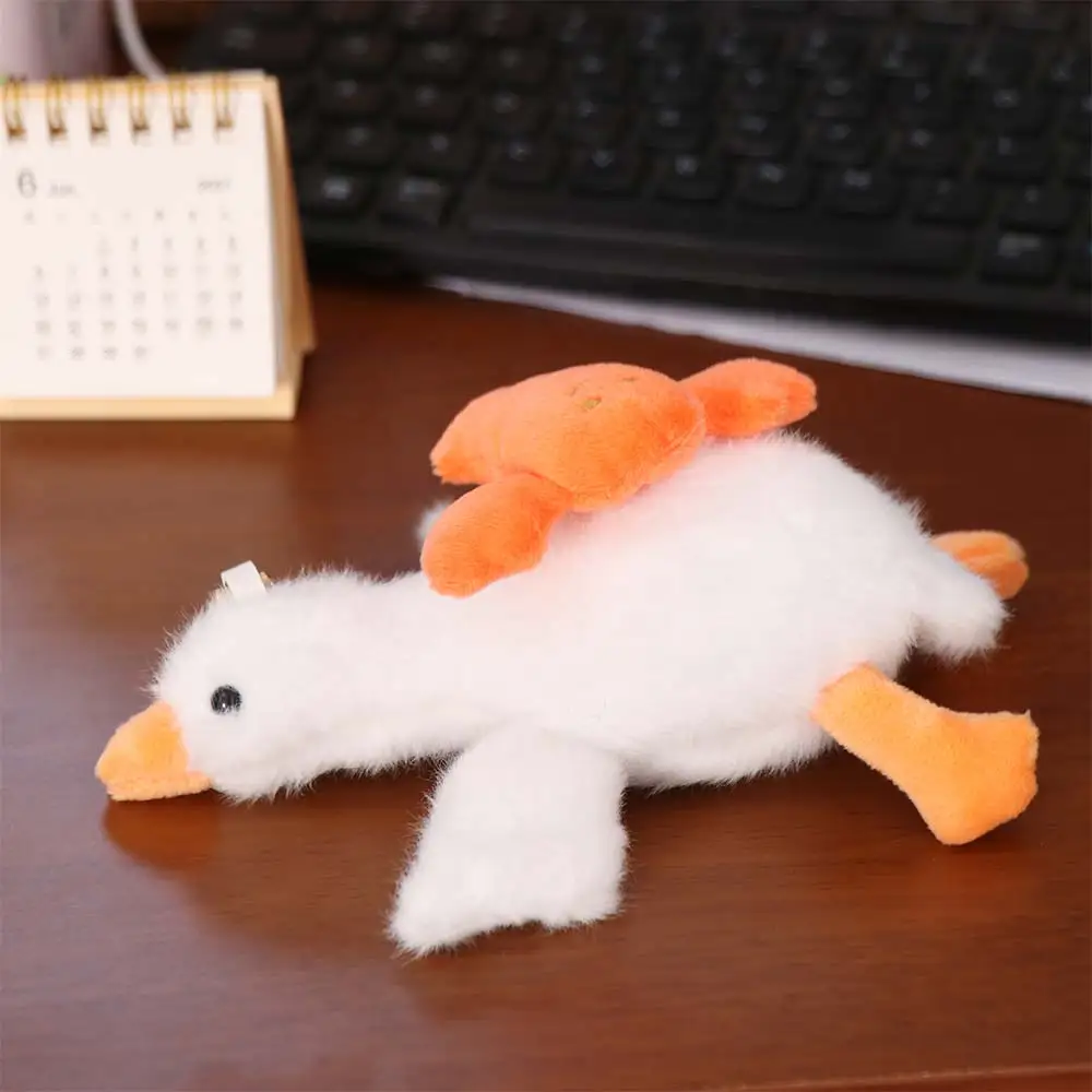 Crayfish Turtles Bees Duck Keychain Can Pull Fluffy Bees Duck Pendant Cartoon Girl Heart Cartoon Duck Keychain Backpack Decor