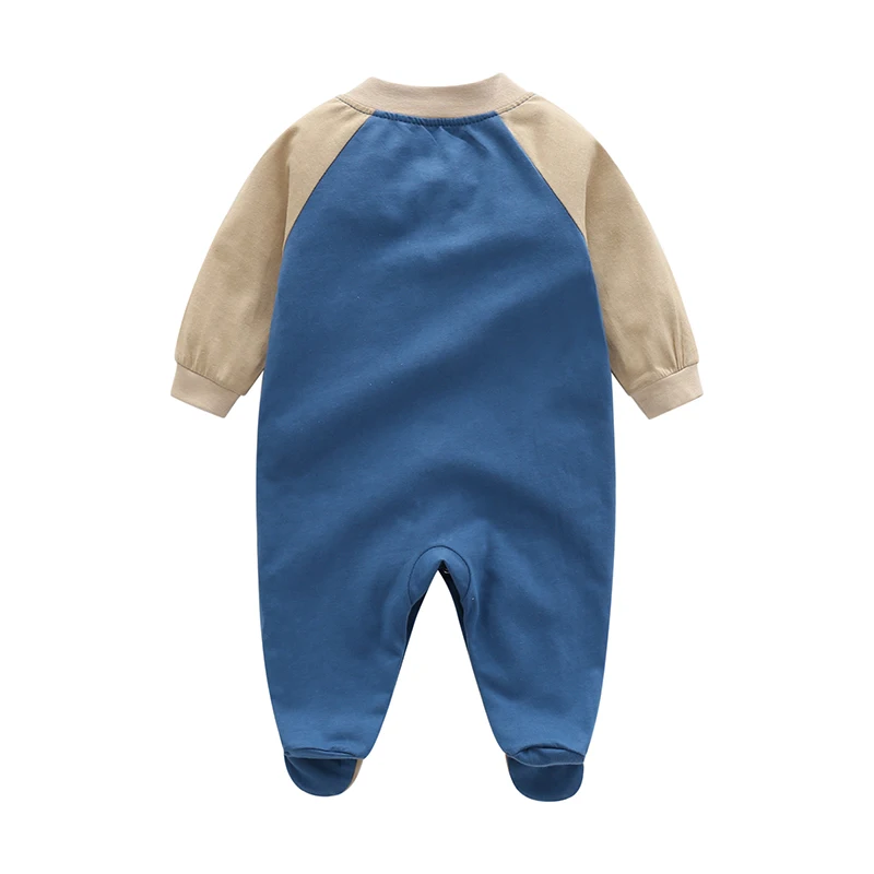 Baby dinosaur jumpsuit pure cotton spring & fall clothing baby boy long-sleeved harem newborn clothing outing clothing foot wrap