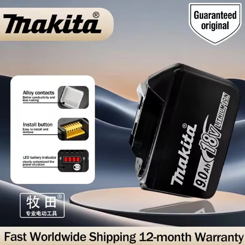 Genuine Makita 3Ah/6Ah/9Ah 18V Battery BL1830 BL1850B BL1850 BL1840 BL1860 BL1815 BL1820 Replacement Lithium Battery