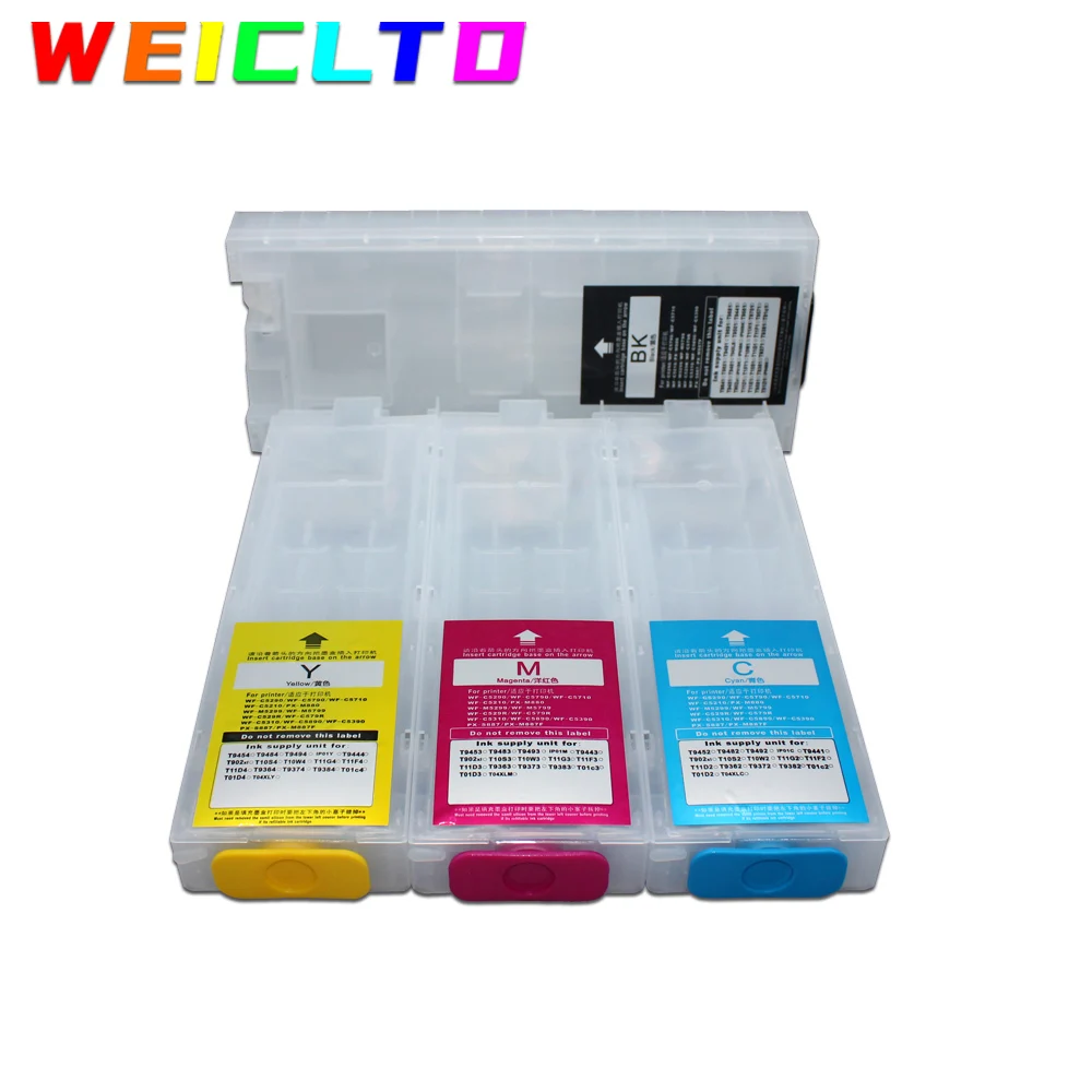 600ML+320ML Empty Refill Ink Cartridge For Epson Workforce Pro WF-C5390 WF-C5890 WF-C5810 WF-C5310 Printer No Chip