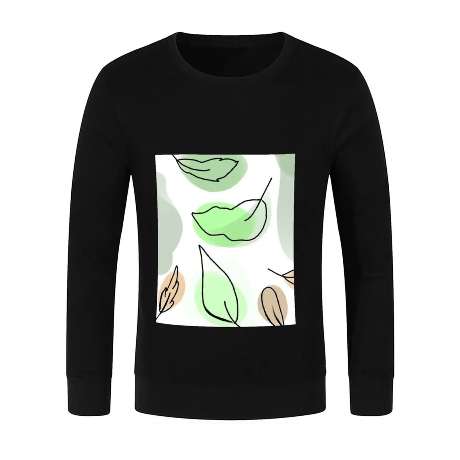 drawing of leaves Pullover autumn jacket men men's sweat-shirt set winter clothes korean autumn clothes autumn sweatshirt