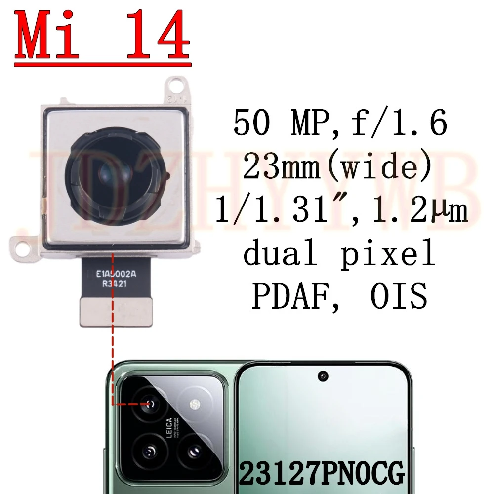 

Лучшее качество, передняя и задняя камера для Xiaomi Mi 14 Mi14, фронтальная селфи, широкая задняя часть, основная камера, гибкий кабель для телефона