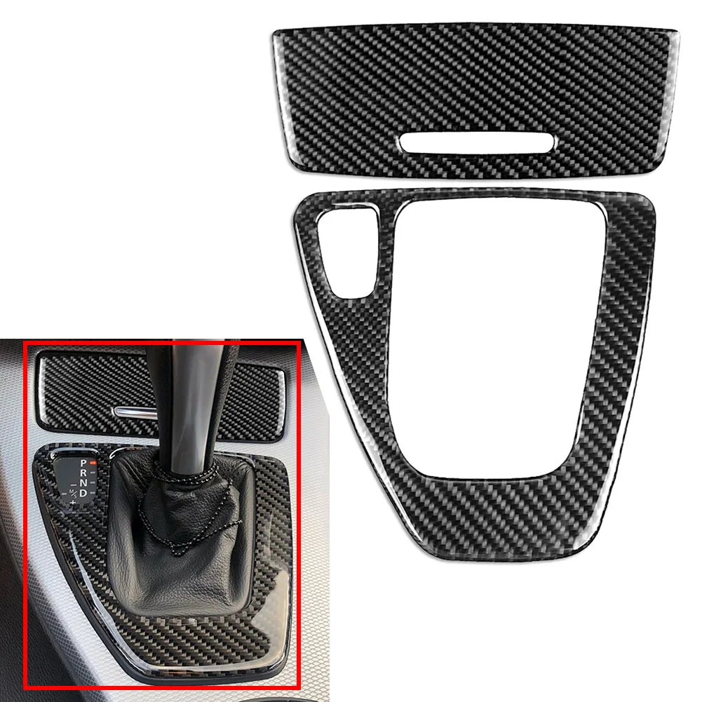 2 Pcs Car LHD/RHD Gear Shift Box Panel Cover Trim For BMW 3 Series E90 E92 E93 2005-2012