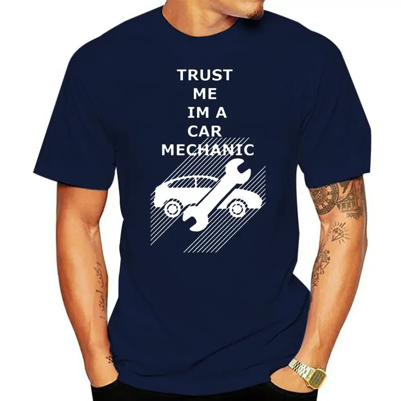 2022 presente de aniversário camiseta masculina o pescoço t camisa confie em mim im um mecânico de carro algodão jovem hip hop t legal topos atacado