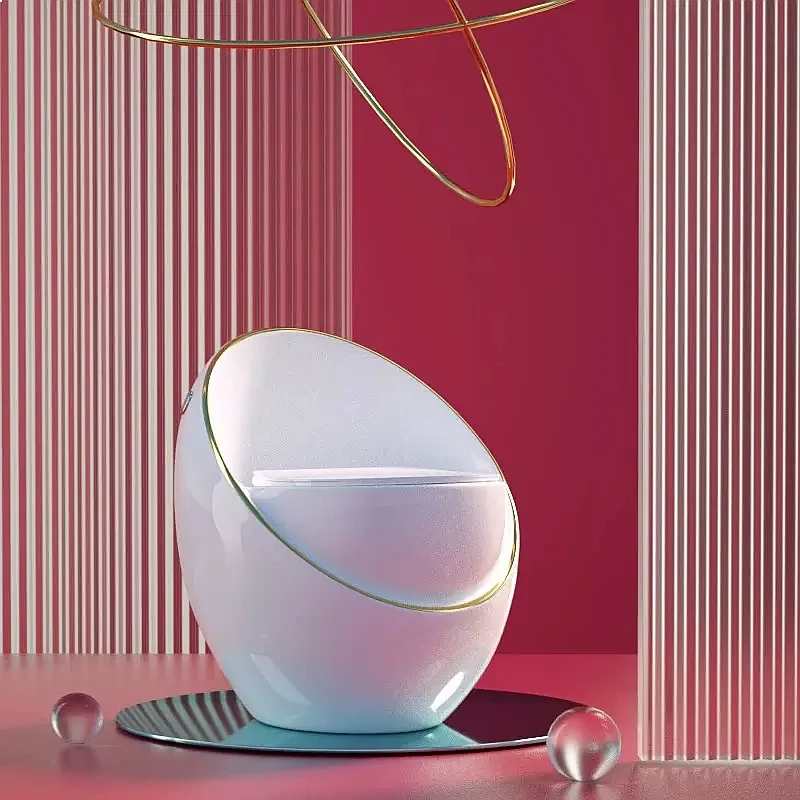 BJ Luxury Nordic Style Colorful Siphon Flush Toilet Anti-Odor One-Piece Creative Ceramic Bathroom