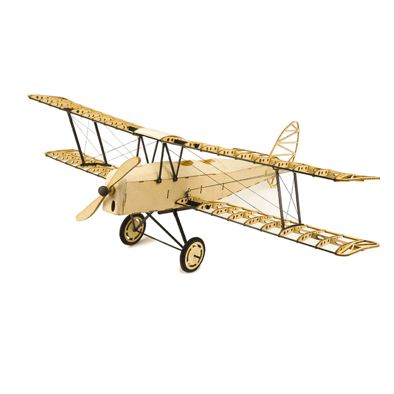 Real Hawk Tiger Moth DH-82 Fighter Scale 1:24 Aircraft Wood Solid DIY Assembly Model Set giocattoli in legno ornamenti regalo per bambini