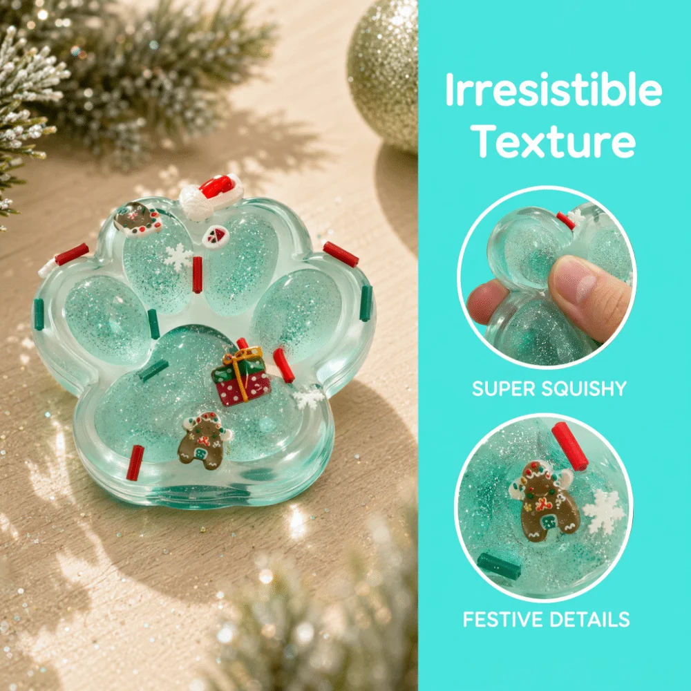 Unique Slow Rebound Cat Paw Pinch Toy 3D TPR Fidget Toy Soft Mini Squeeze Toy Halloween