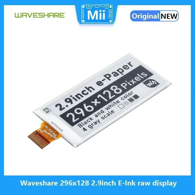 

Waveshare 296x128 2,9-дюймовый дисплей E-Ink Raw, черный/белый, два цвета, дисплей, электронная бумага SPI, эффект в бумажном стиле без электричества