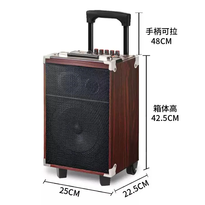 500W High-Power Subwoofer Outdoor Mobile Bluetooth Speaker Family Karaoke Live Broadcast Sound Card All-In-One Speaker Machine