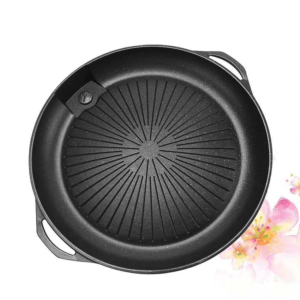 Stone Barbecue Plate Portable Barbecue Grill Practical Fry Pan Non-stick Plate BBQ Tool