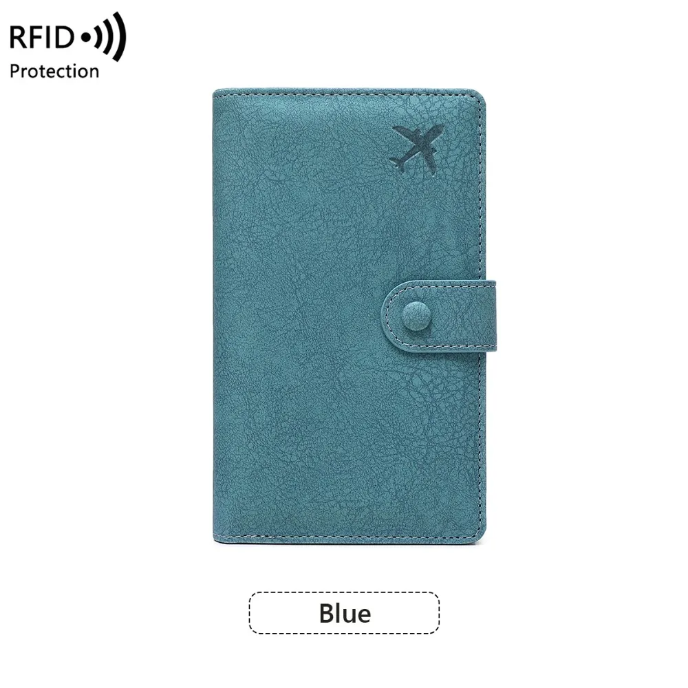 

Card Holder PU Passport Bag Purse Ticket Holder Passport Clip RFID Anti-theft Multifunctional Travel Wallet Travel Accessories