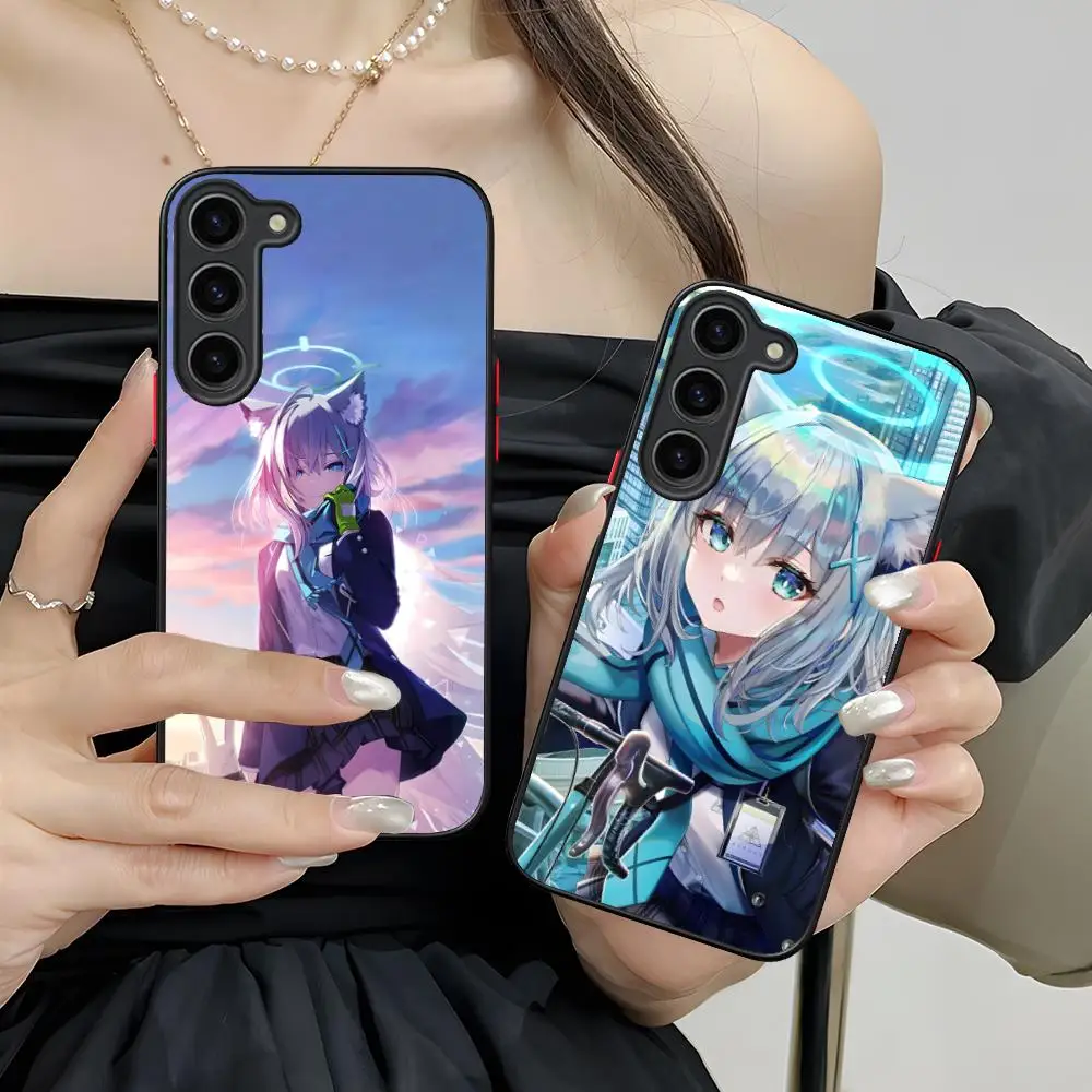 

Чехол для мобильного телефона Blue Archive Shiroko для Samsung Galaxy S25 S24 S23 S22 S21 Plus FE, ультра красочный силиконовый чехол, роскошный чехол