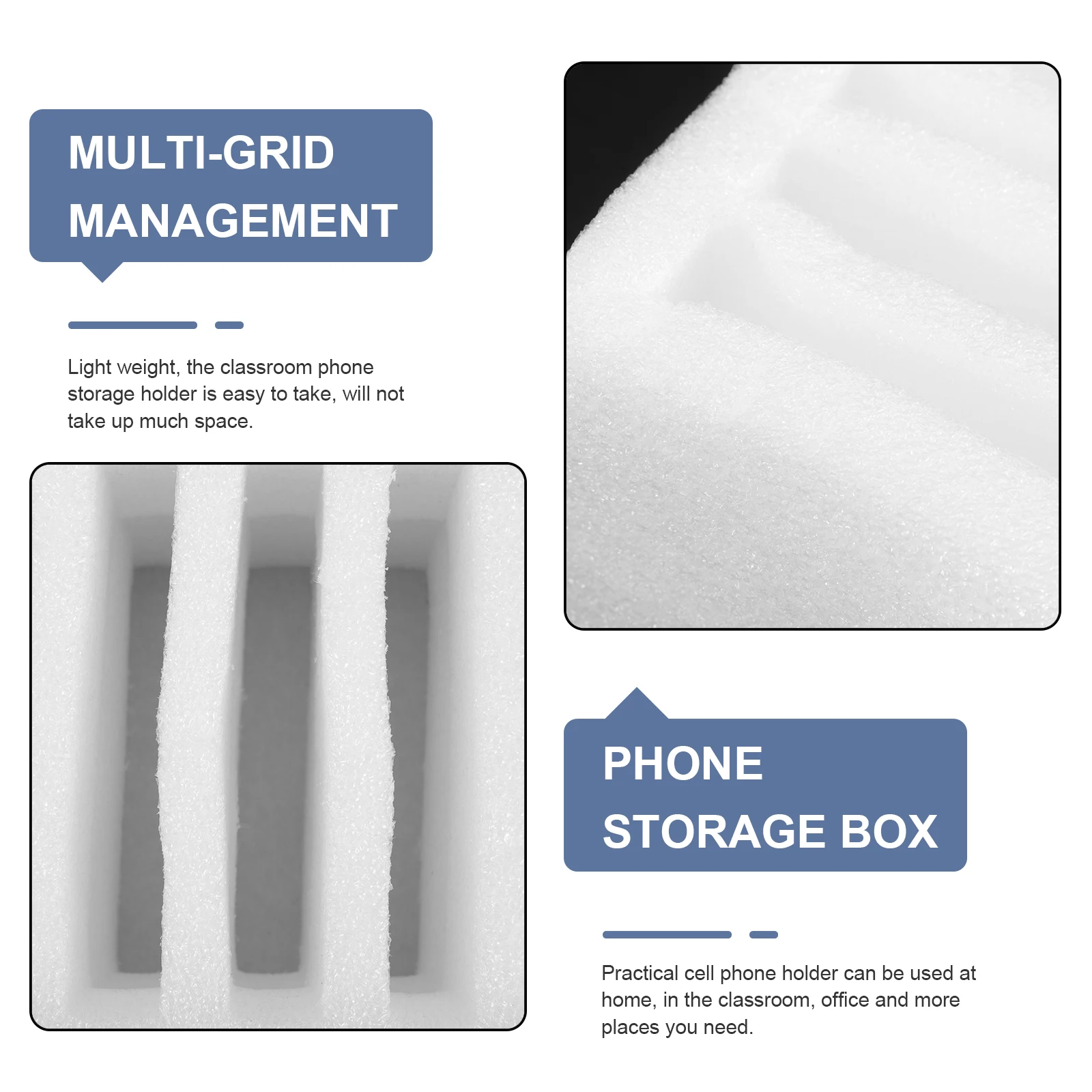 

10 Slots Mobile Phone Organizer Classroom Office Epe Foam Protection Meeting Storage Cell Phone Holder Classroom