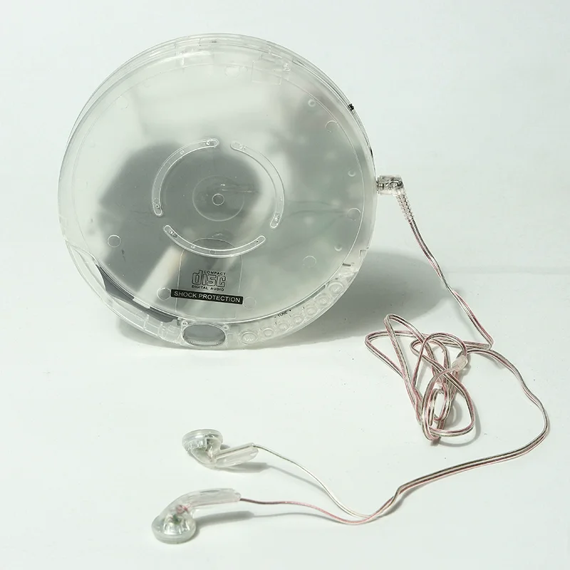 Fully Transparent CD Player Walkman Portable Album Headphones USB Cable External Speaker