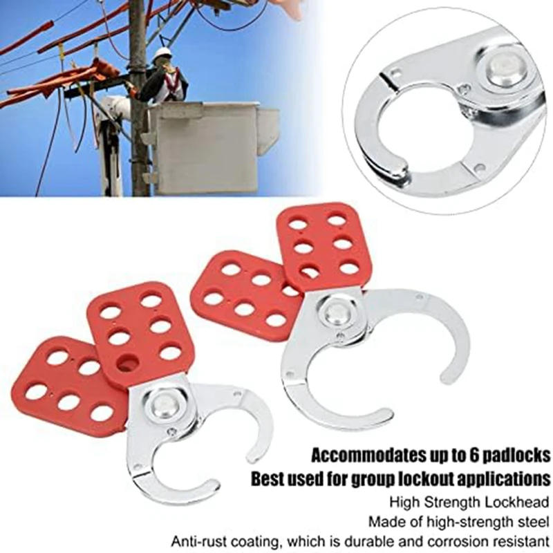 Lockout Tagout Hasp With Nylon Handle Strength Lockhead Tagout Hasp For Industrial, Electric Power