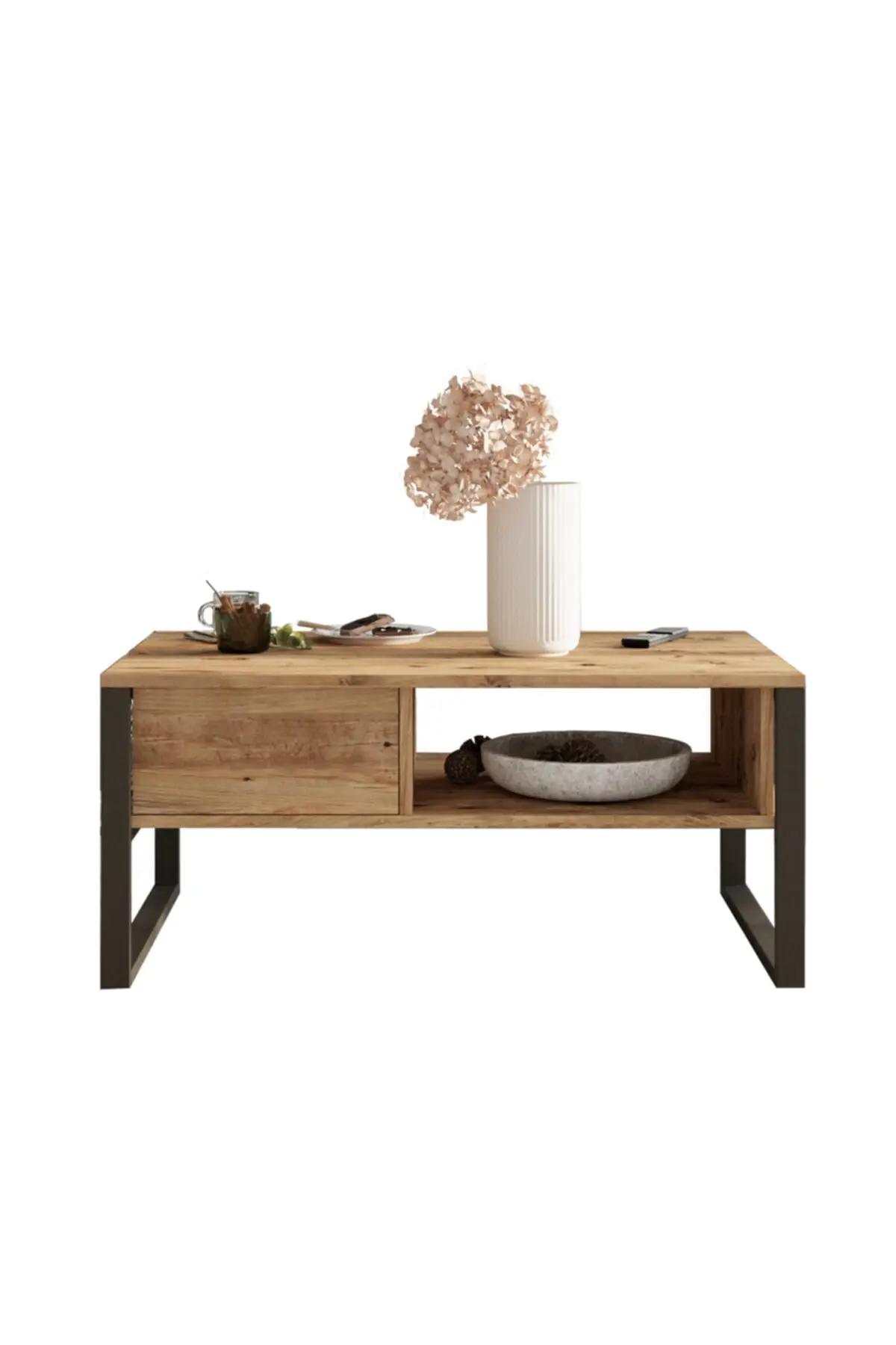 ML34 Besi Logam Sedang Meja Kopi Rak Meja Pusat Meja Kopi