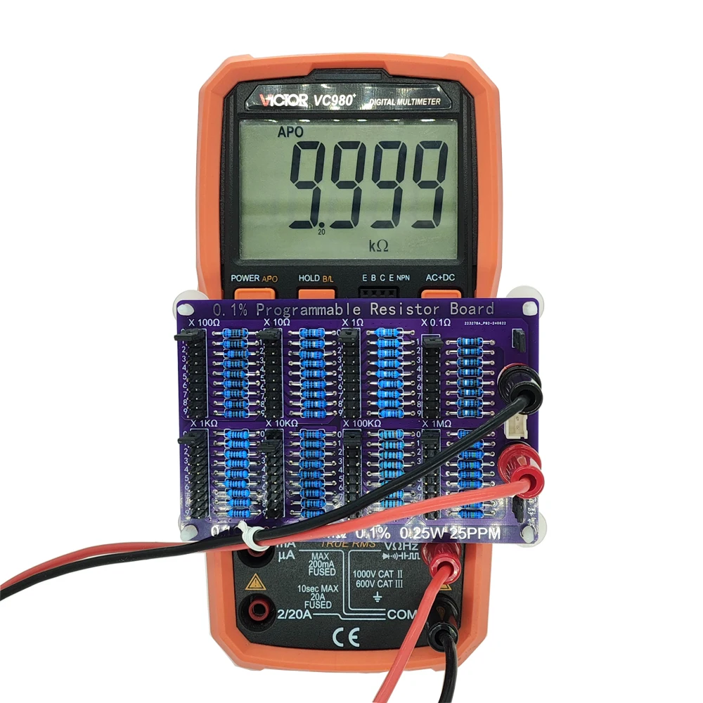 Imagem -05 - Tolerância de Resistência 01 Placa de Resistor Programável de Alta Precisão 4w 01 Tampas de Ligação de Segmentos 01-9. 9999999 mo Novo