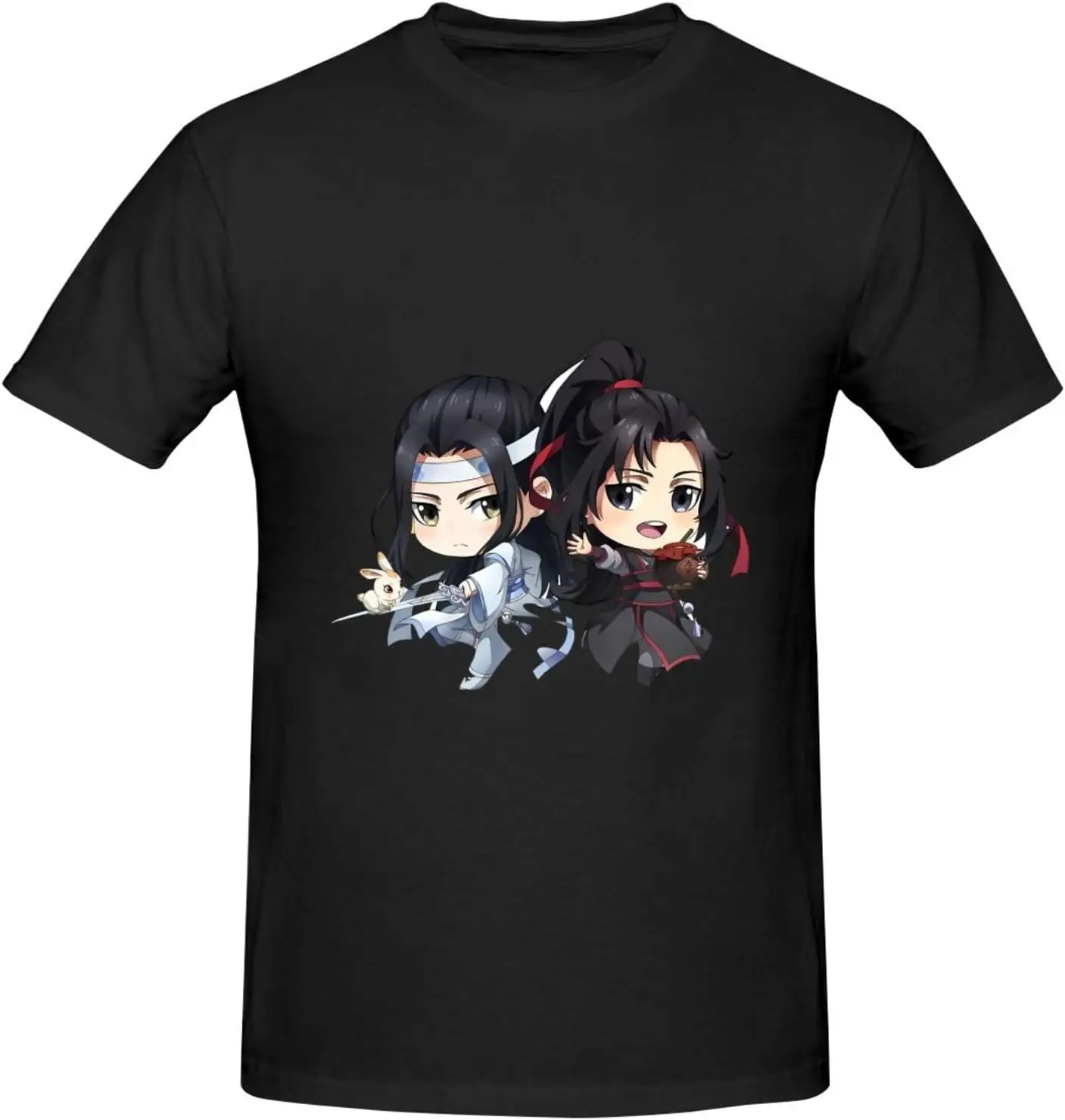 mo dao zu shi Men's T-Shirt Basic Short Sleeve Tee Fashion Classic Anime Memory Casual Top