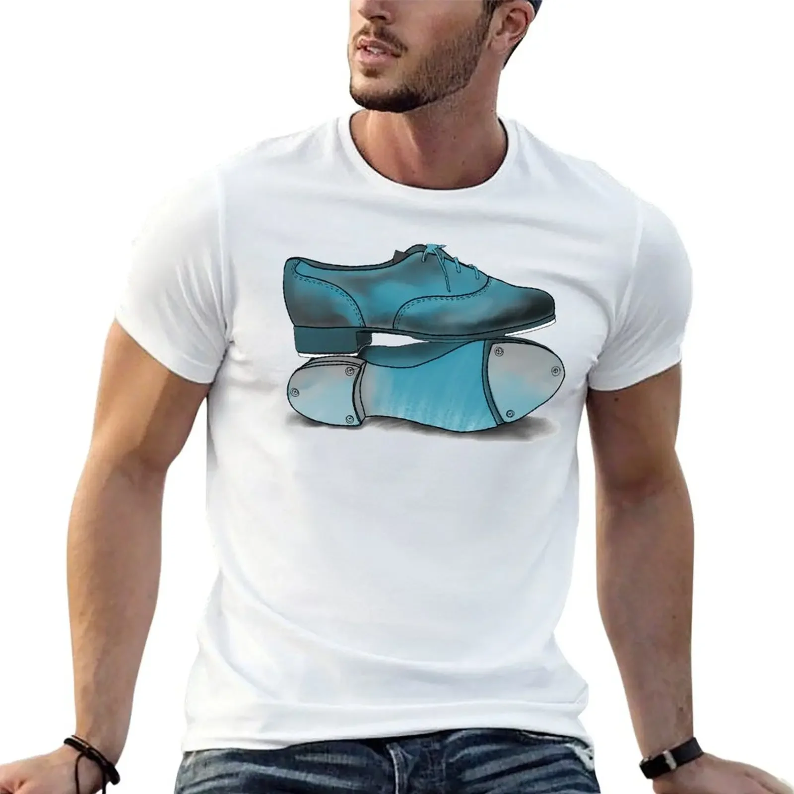 Teal Tap Dance Shoes Stacked T-Shirt football t shirt heavyweights clothes essential t shirt sweat shirts, men