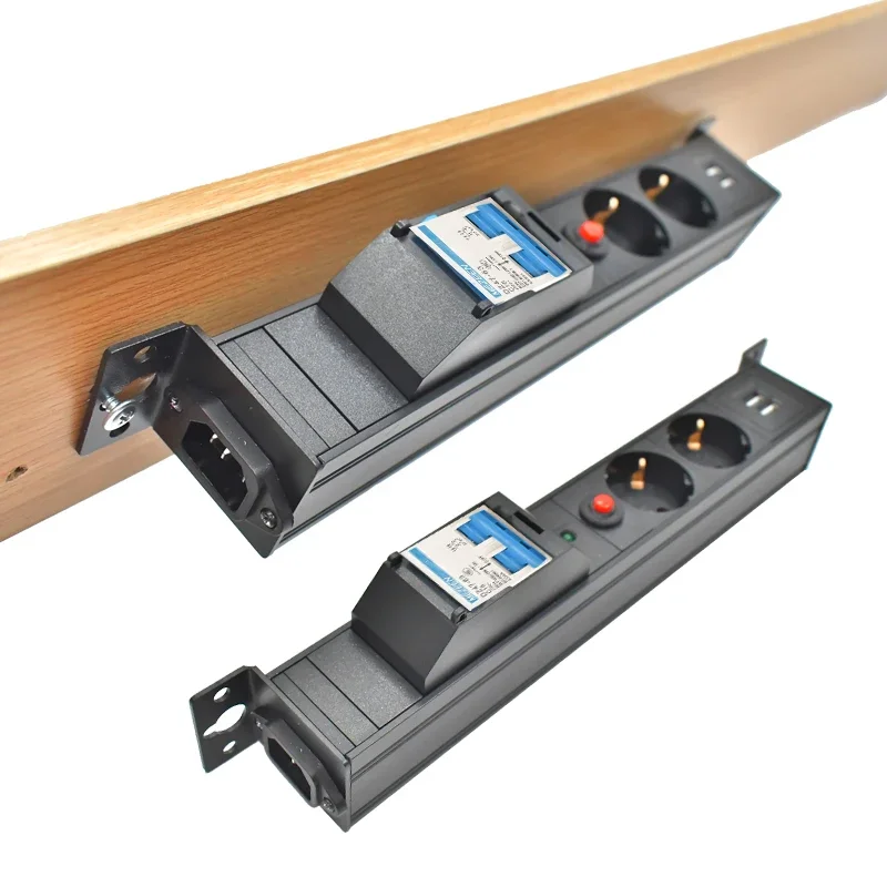 

PDU power strip network cabinet rack C14 port connection air switch 1-7AC EU socket with overload protection USB wireless socket