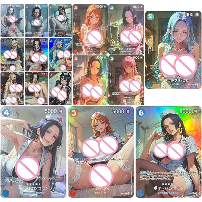 Anime Goddess Story Diy Color Flash Cards Nami Reiju Yamato Hancock Robin Collection Cards Christmas Birthday Gifts Boy Toys