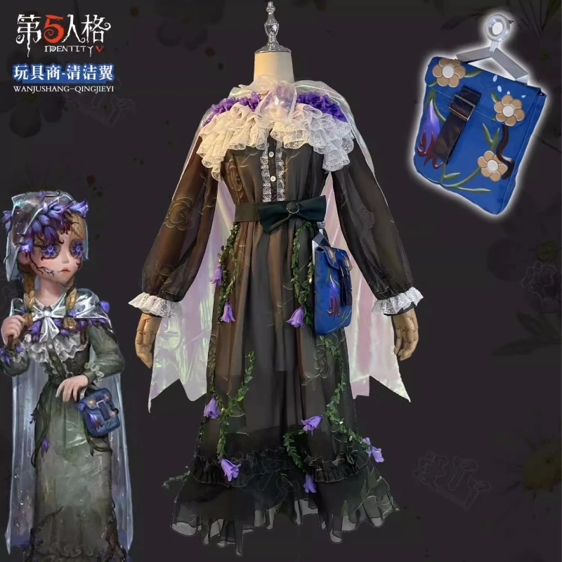 Toy Merchant Cosplay Identity V Anne Lester Cos Anime Women Fashion Dress Cloak Role Play Clothing Full Set Comic-con Costumes