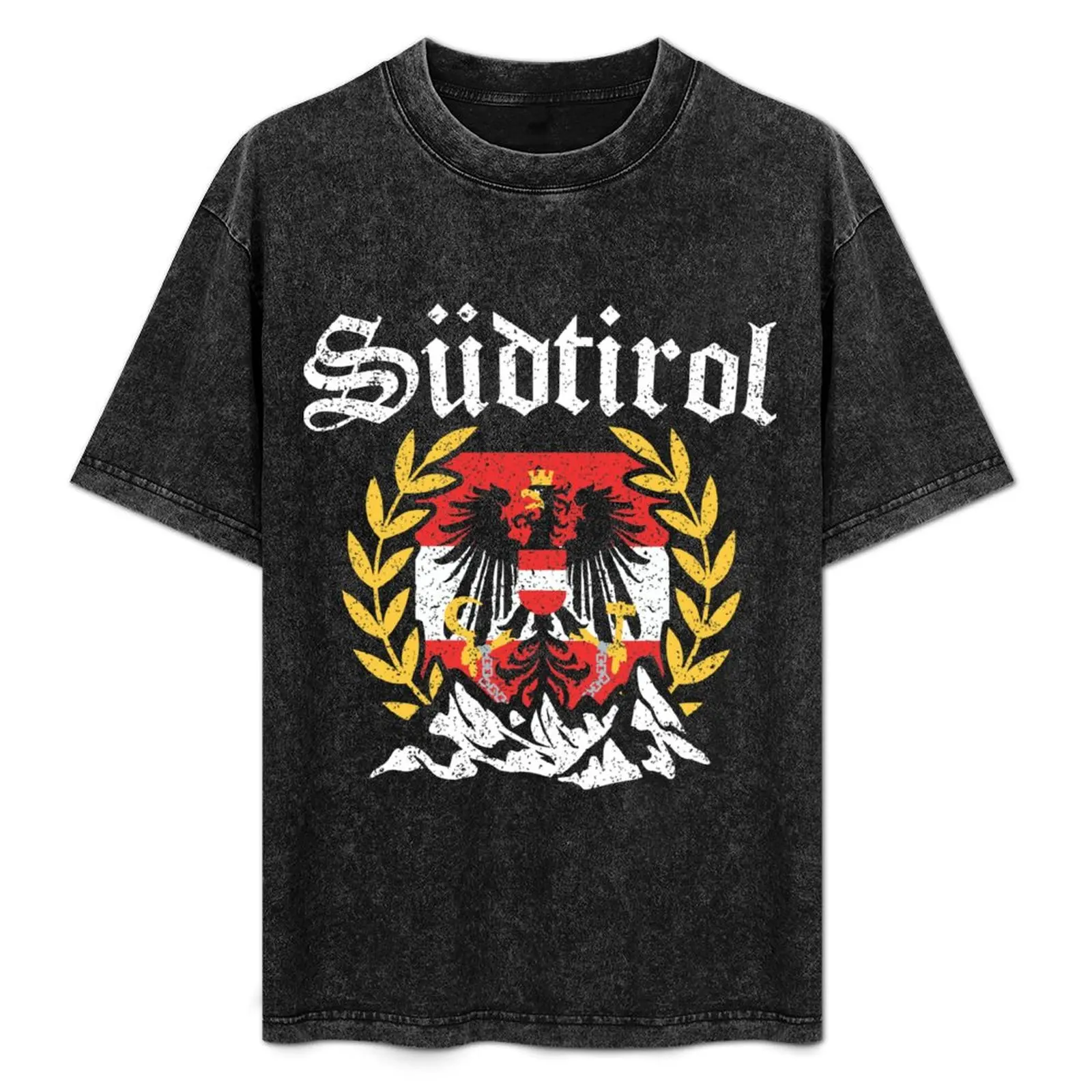 

Südtirol mit Bergen Wappen Adler Tirol sterreich T-Shirt Breathable Basic Cotton T-Shirt