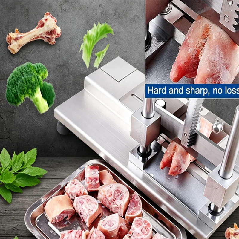 Bone Cutting Machine Easy Labor-Saving Stainless Steel Saw for Big Bones Ribs Pig Trotters Manual Bone Cutting Machine