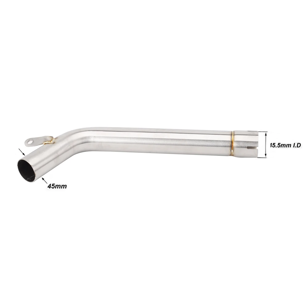 For Yamaha FZ6 2004 to 2009 FZ-6 FZ 6 S2 / FAZER 04-09 FZ6 / S2 Escape Motorcycle Exhaust Muffler Mid Link Pipe Slip-on view 2