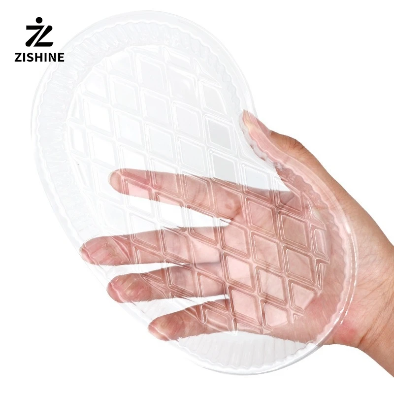 

20pcs Medication Change Tray Dental Tray Curved Tray Disposable Waist-shaped Plastic Clear Sterile Medication Change Box