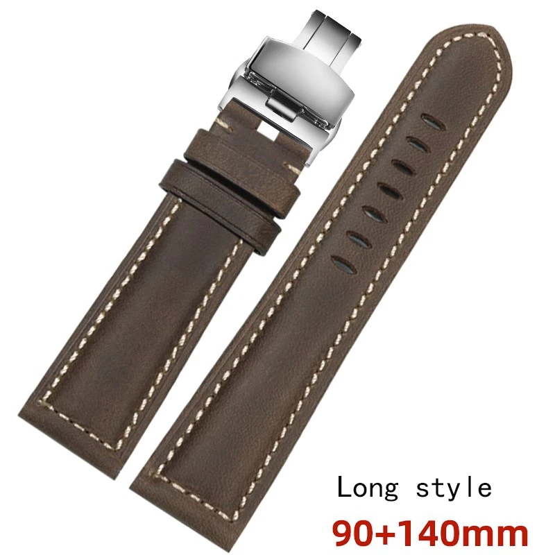 Retro frosted leather wristband bracelet For  men's PAM441 448 312 wristband 22mm 24mm wristband Lengthen Leather strap