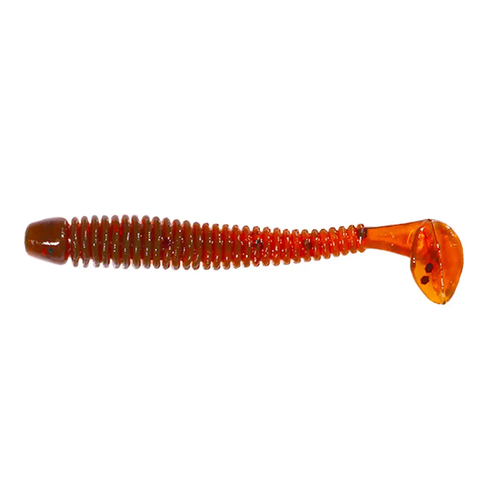 Hengjia 10/50 Stück 4,5 cm Kleiner Weicher Wurm Swimbait T-Schwanz Silikonköder Wobbler Angelzubehör für Karpfen Barsch Hecht – Detail 11