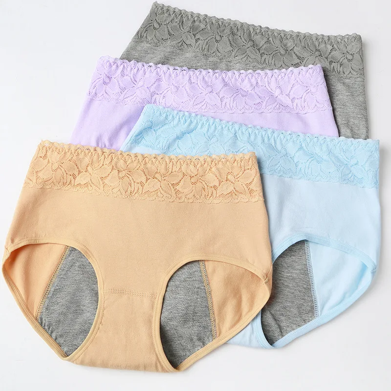 Female Physiological Pants Leak Proof Menstrual Women Underwear Period Panties Cotton Health Seamless Briefs In The Waist Warm