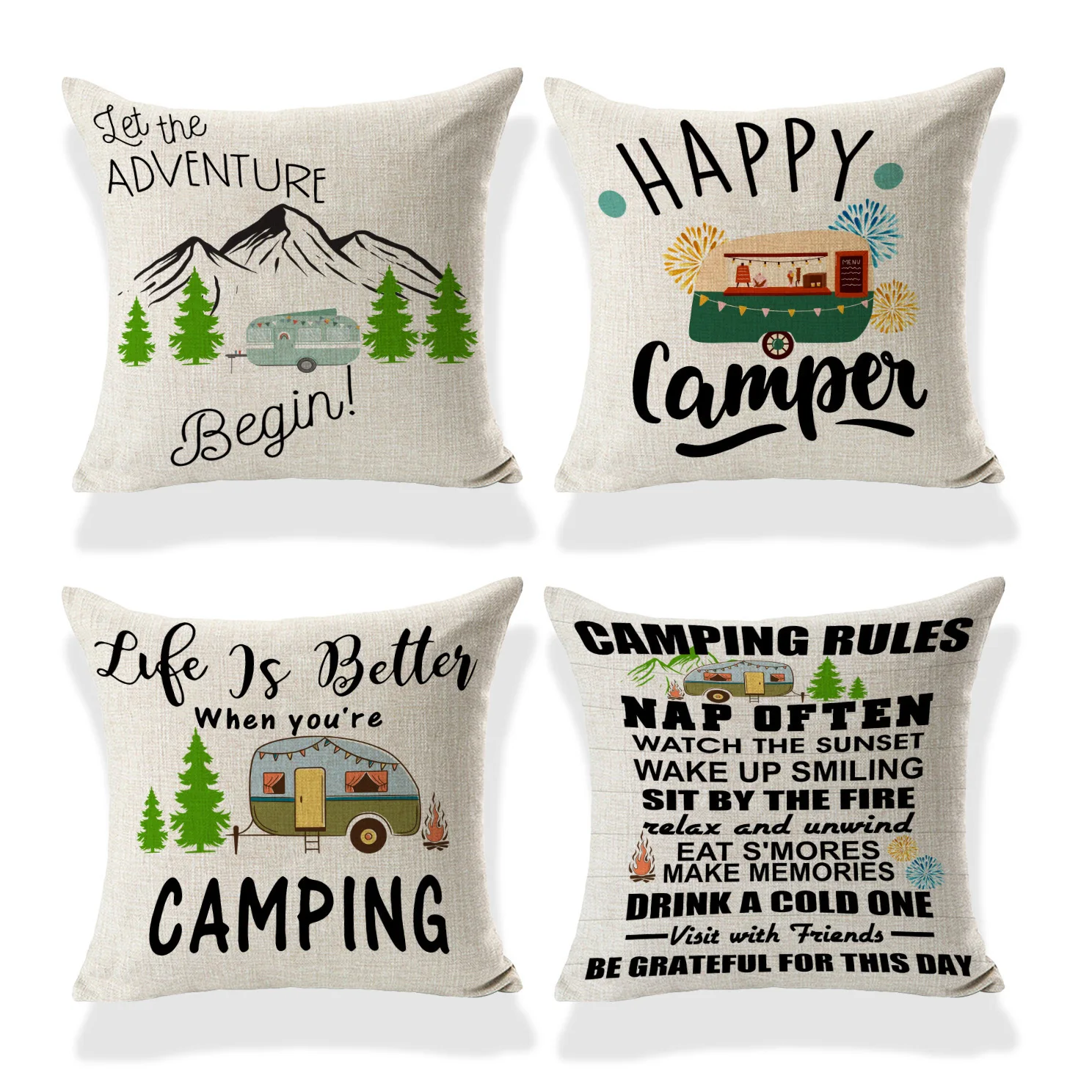 Colorful and interesting words throw pillow covers with digital printing of short plush fabric Car-shaped sofa cushion