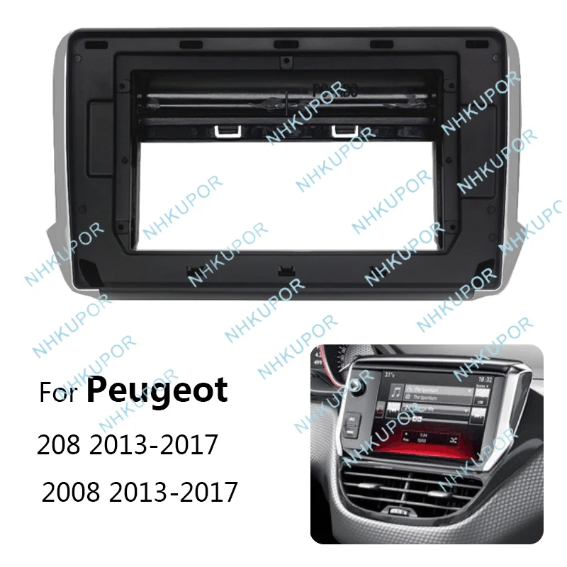 

Автомобильный радиоприемник для Peugeot 2008 2013 2014 2015 2016 2017, видеоплеер, аудио, установка панели, рама, комплект крепления на приборной панели