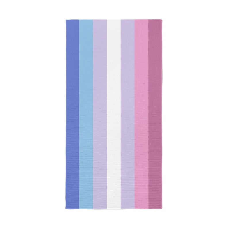 Aertemisi Bigender Pride Flag المتحولين جنسيا قوس قزح LGBT الهراء منشفة الشاطئ اضافية كبيرة الحجم 180 سنتيمتر x 90 سنتيمتر #1