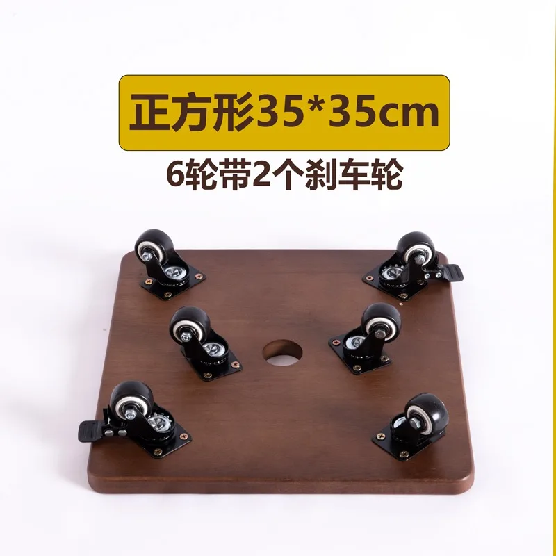 Mobile flower pot tray with wheel thickened roller base