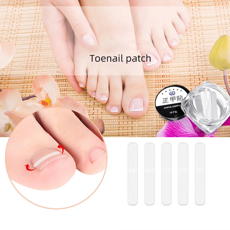 10Pcs/box Ingrown Toenail Elastic Patch Sticker Toe Nail Correction Straightening Clip Brace Ingrown Pedicure Tools-New