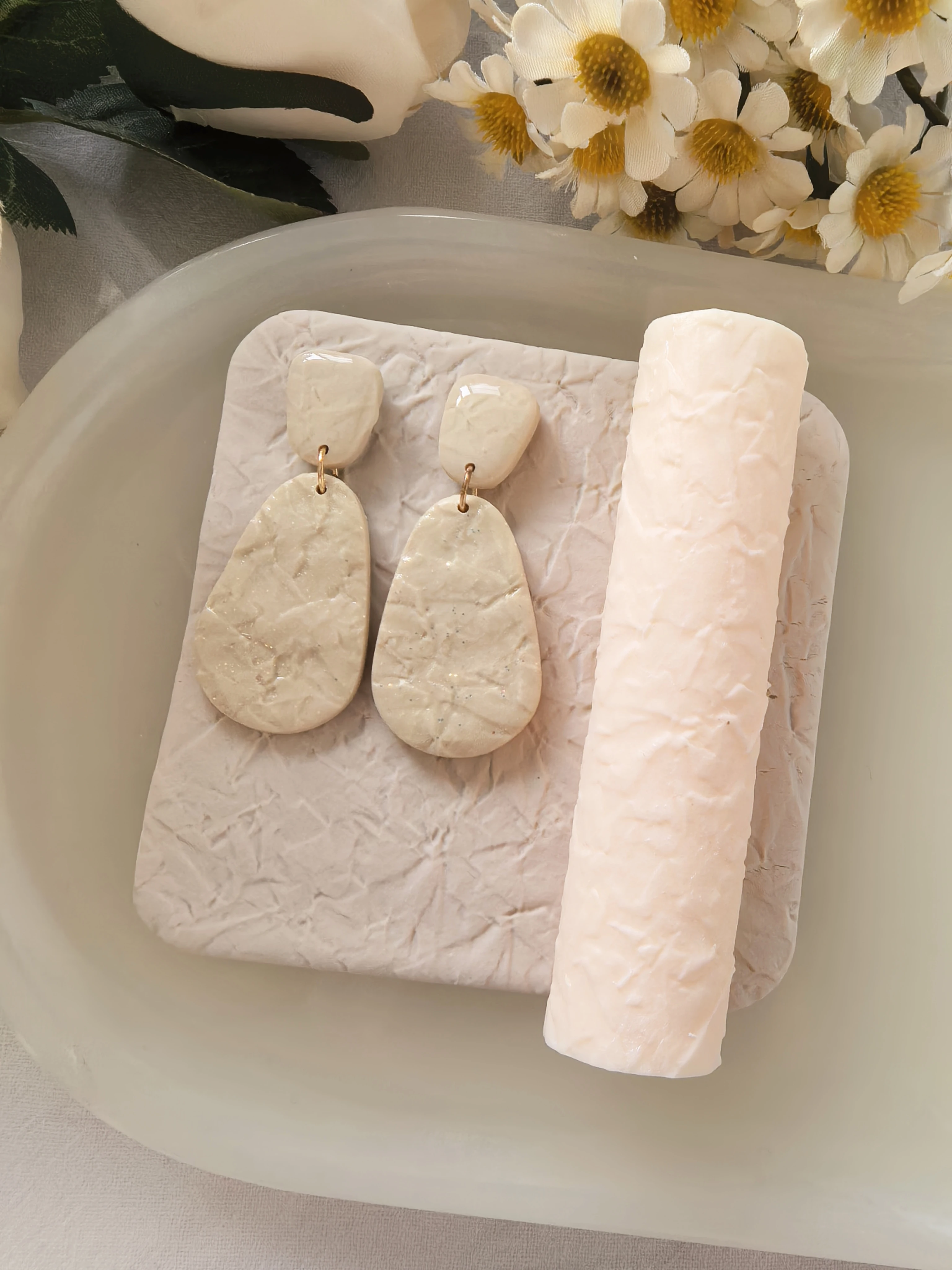 Wrinkled Soft Clay Mold Texture Roller - High-Precision Design for Uniform Texture Effects, Ideal for DIY Crafts, Art Design
