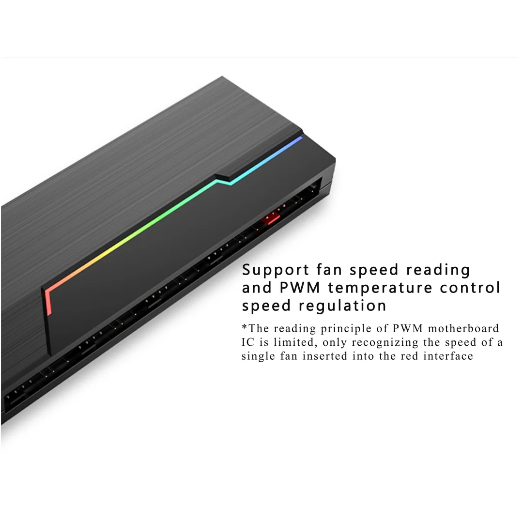 CX FUTRUE Dual 10 Port Fan Hub With 100% ABS, 4PIN PWM+3PIN ARBG, Equipped With Remote Control (Can Control Light Color Changes)